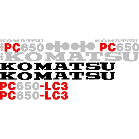 Aftermarket Komatsu PC650-LC3 Excavator Decal Set (without White Stripe) KMPC650DECALSET